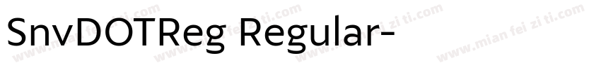 SnvDOTReg Regular字体转换